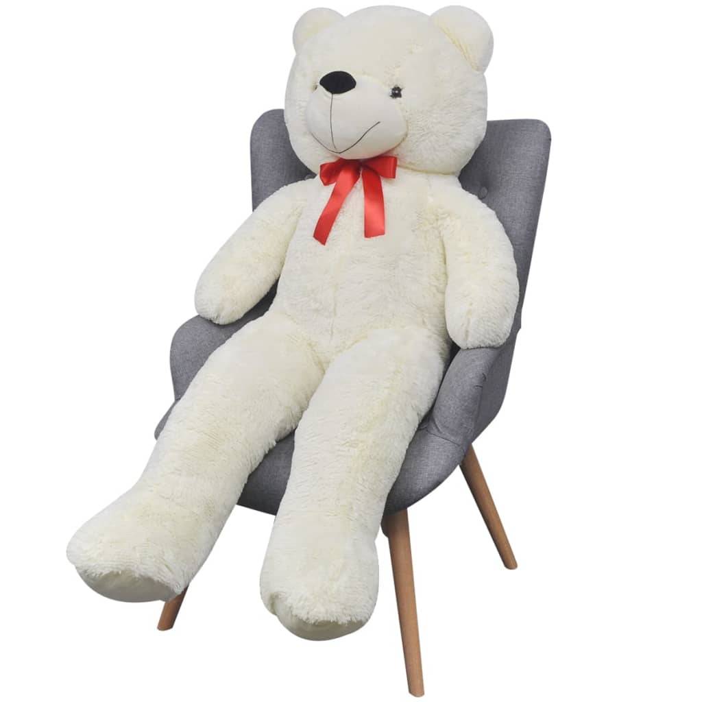 vidaXL Weicher XXL-Plüsch-Teddybär Weiß 135 cm