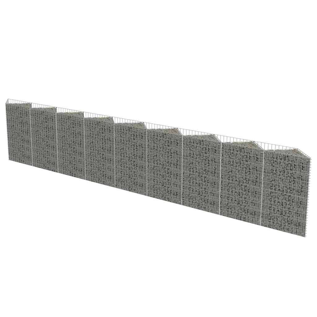 vidaXL Gabionenwand Verzinkter Stahl 630×30×100 cm