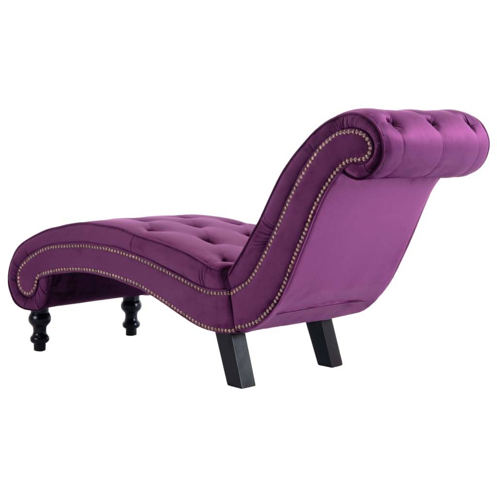 vidaXL Chaiselongue Lila Samt