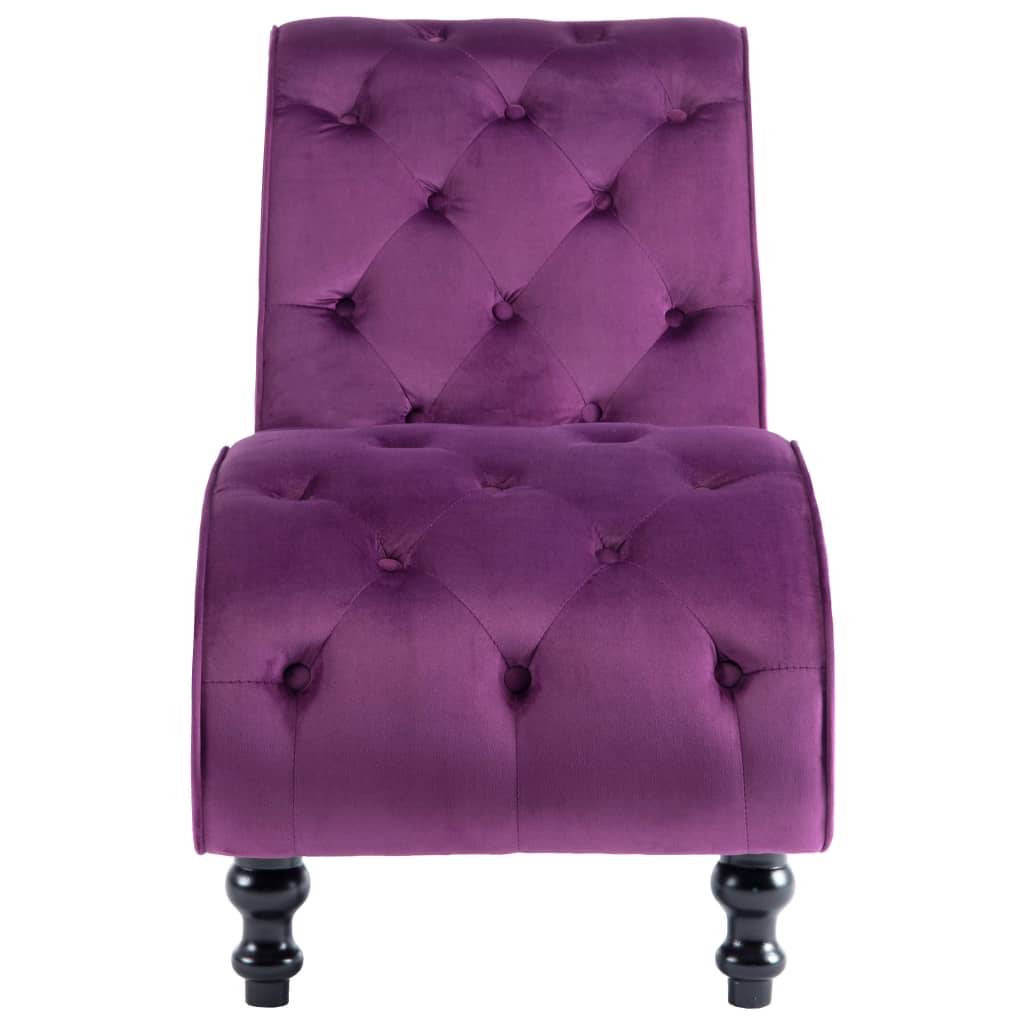 vidaXL Chaiselongue Lila Samt