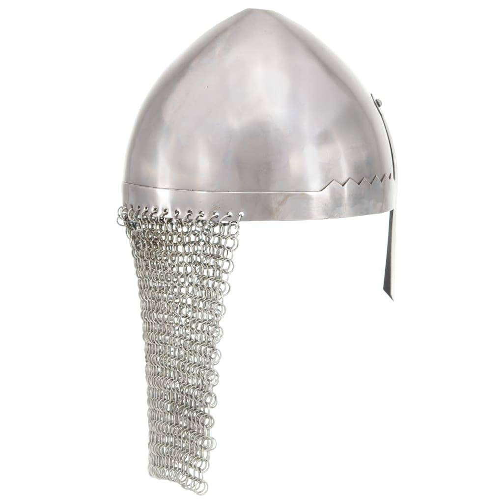 vidaXL Ritterhelm Antik Replik LARP Silbern Stahl