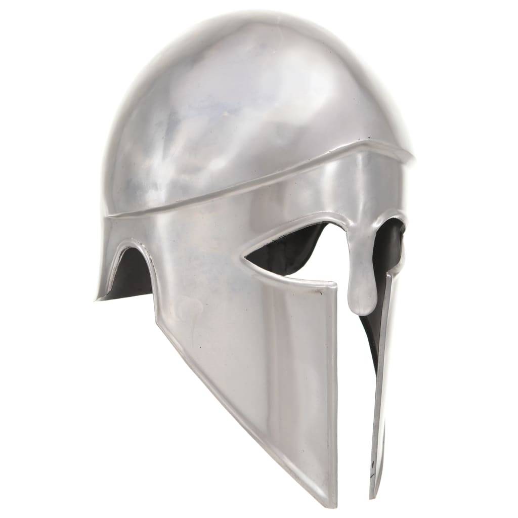 vidaXL Griechischer Krieger-Helm Antik Replik für LARP Silbern Stahl