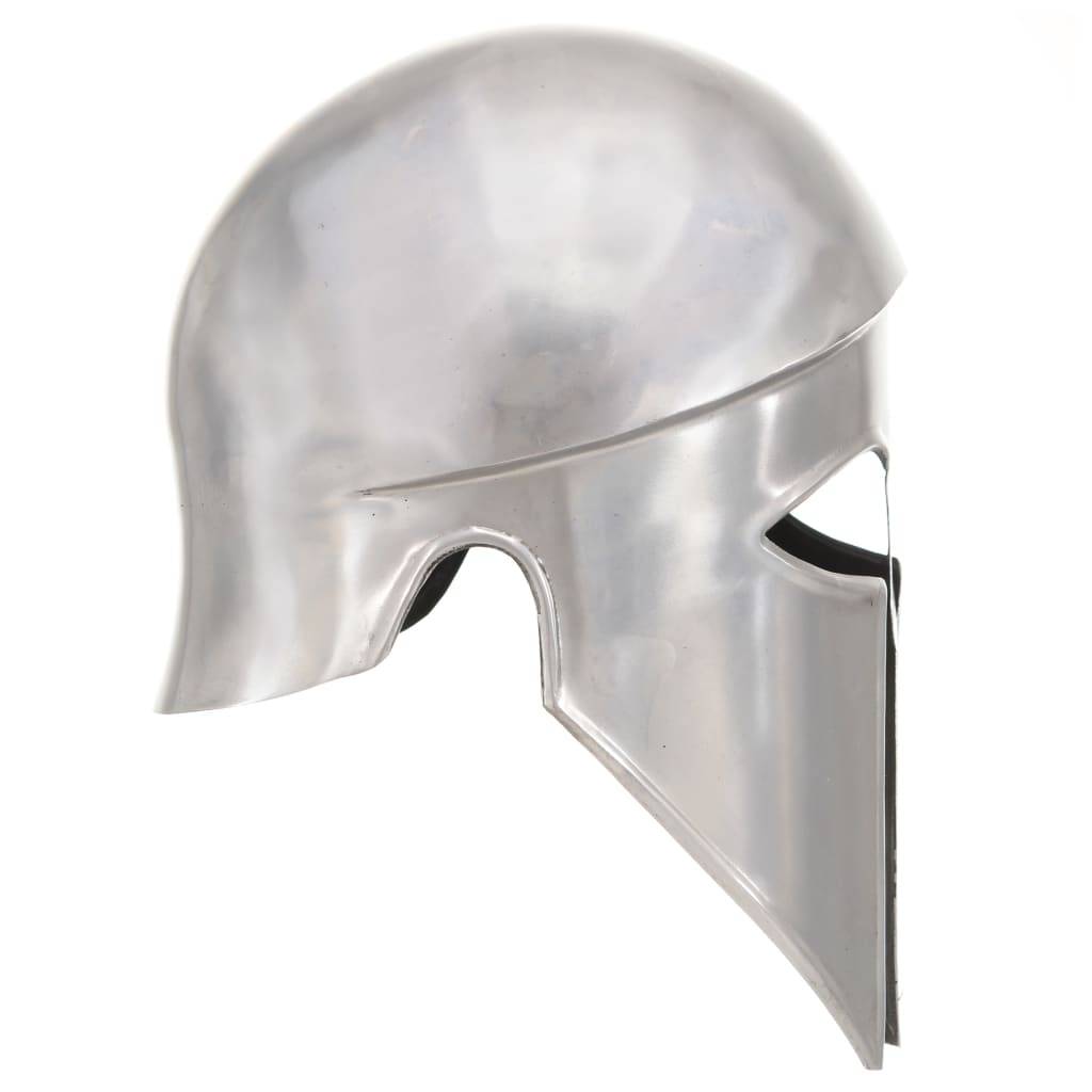 vidaXL Griechischer Krieger-Helm Antik Replik für LARP Silbern Stahl