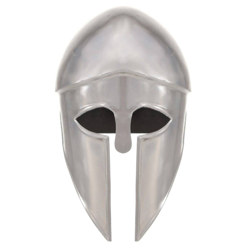 vidaXL Griechischer Krieger-Helm Antik Replik für LARP Silbern Stahl