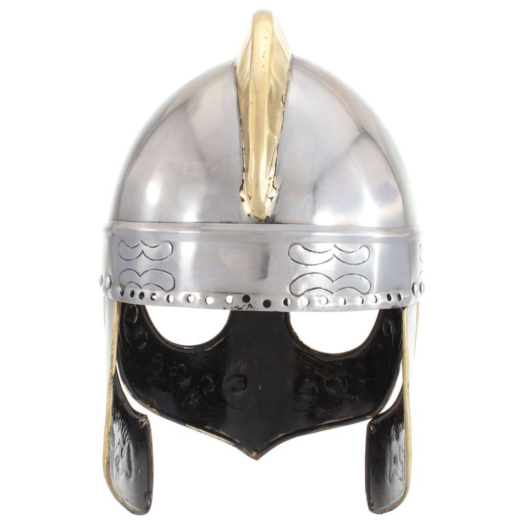 vidaXL Beowulf Helm Antik Replik für LARP Silbern Stahl