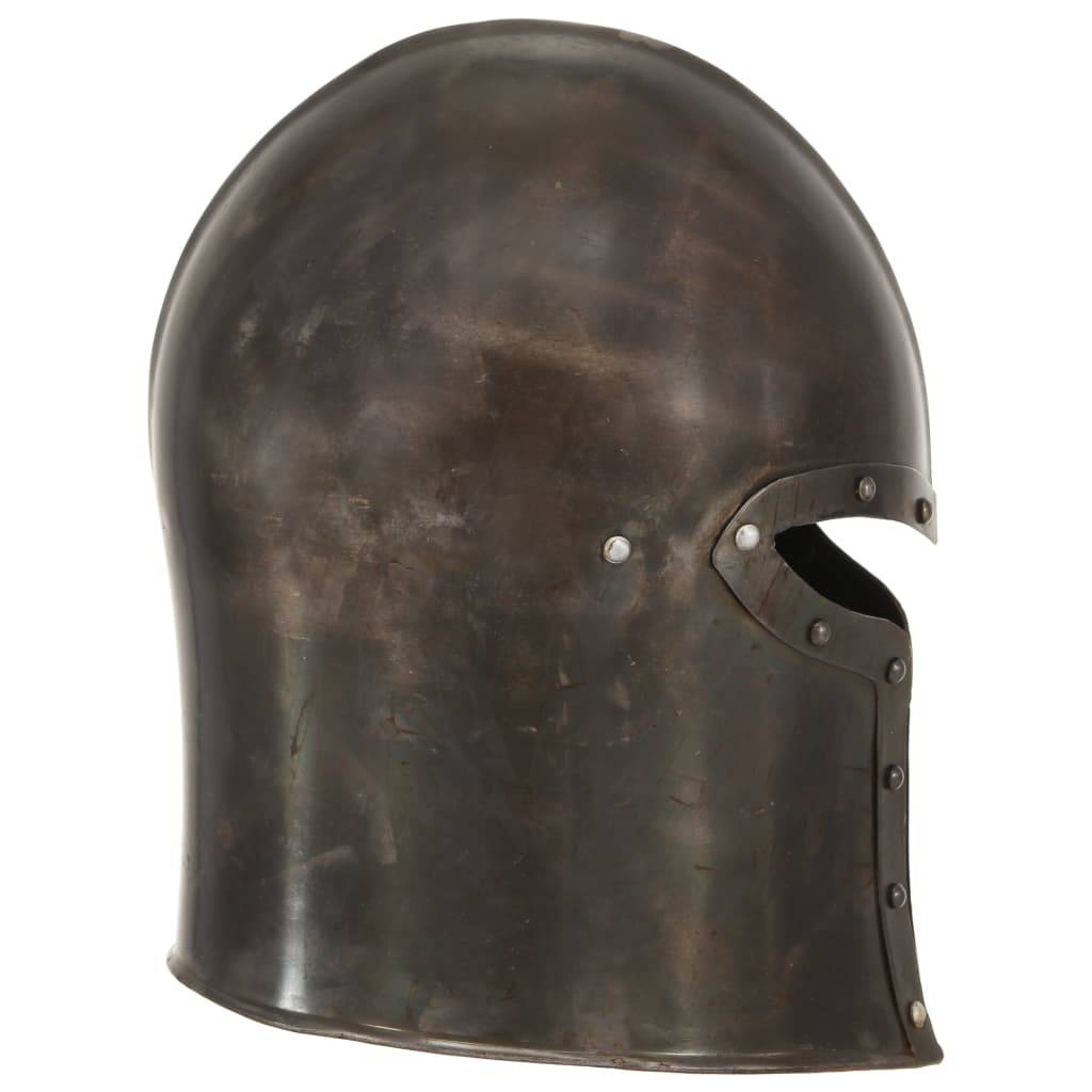 vidaXL Mittelalterlicher Ritterhelm Antik Replik LARP Silbern Stahl