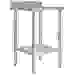 vidaXL Küchen-Arbeitstisch mit Aufkantung 60 x 60 x 93 cm Edelstahl