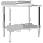 vidaXL Küchen-Arbeitstisch mit Aufkantung 100 x 60 x 93 cm Edelstahl