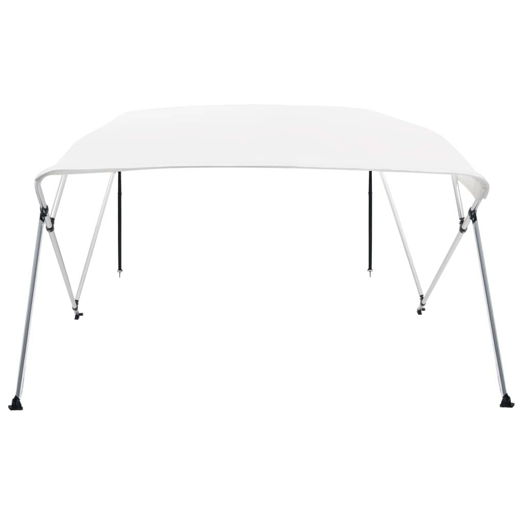 vidaXL 4-Bow Bimini Top Weiß 243x180x137 cm