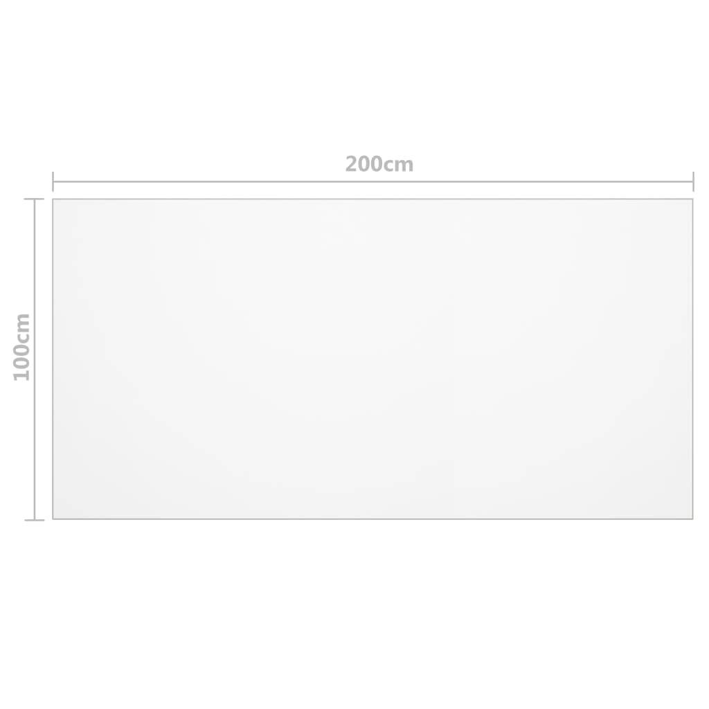 vidaXL Tischfolie Transparent 200x100 cm 2 mm PVC