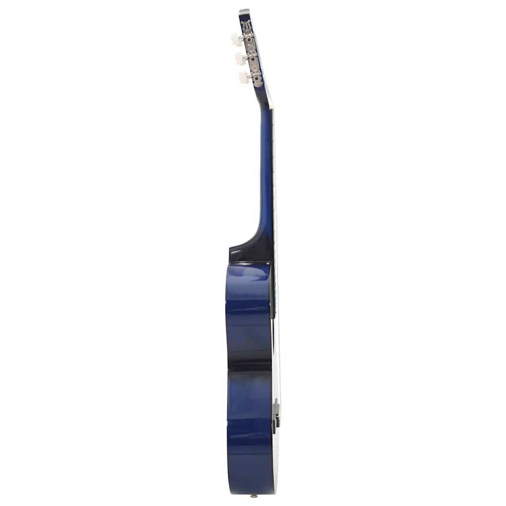 vidaXL Klassikgitarre für Anfänger und Kinder Blau 3/4 36"