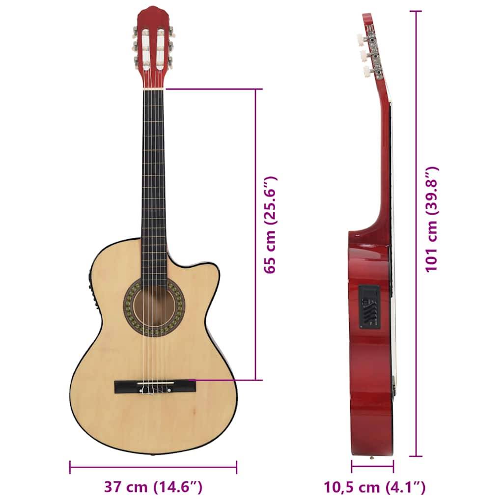 vidaXL Westerngitarre Cutaway mit Equalizer und 6 Saiten