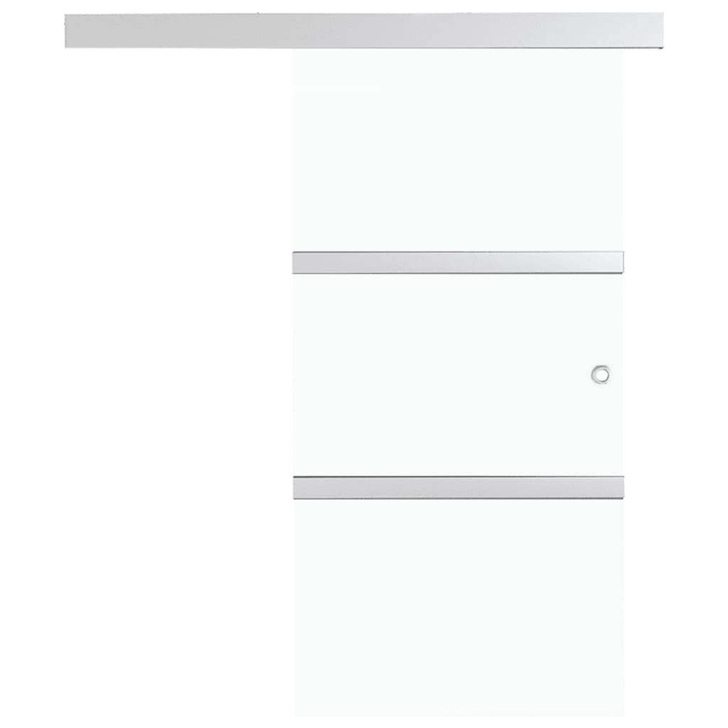 vidaXL Schiebetür mit weichen Stoppern ESG Glas und Aluminium 76x205 cm