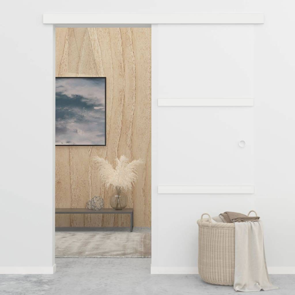 vidaXL Schiebetür mit weichen Stoppern ESG Glas und Aluminium 76x205 cm
