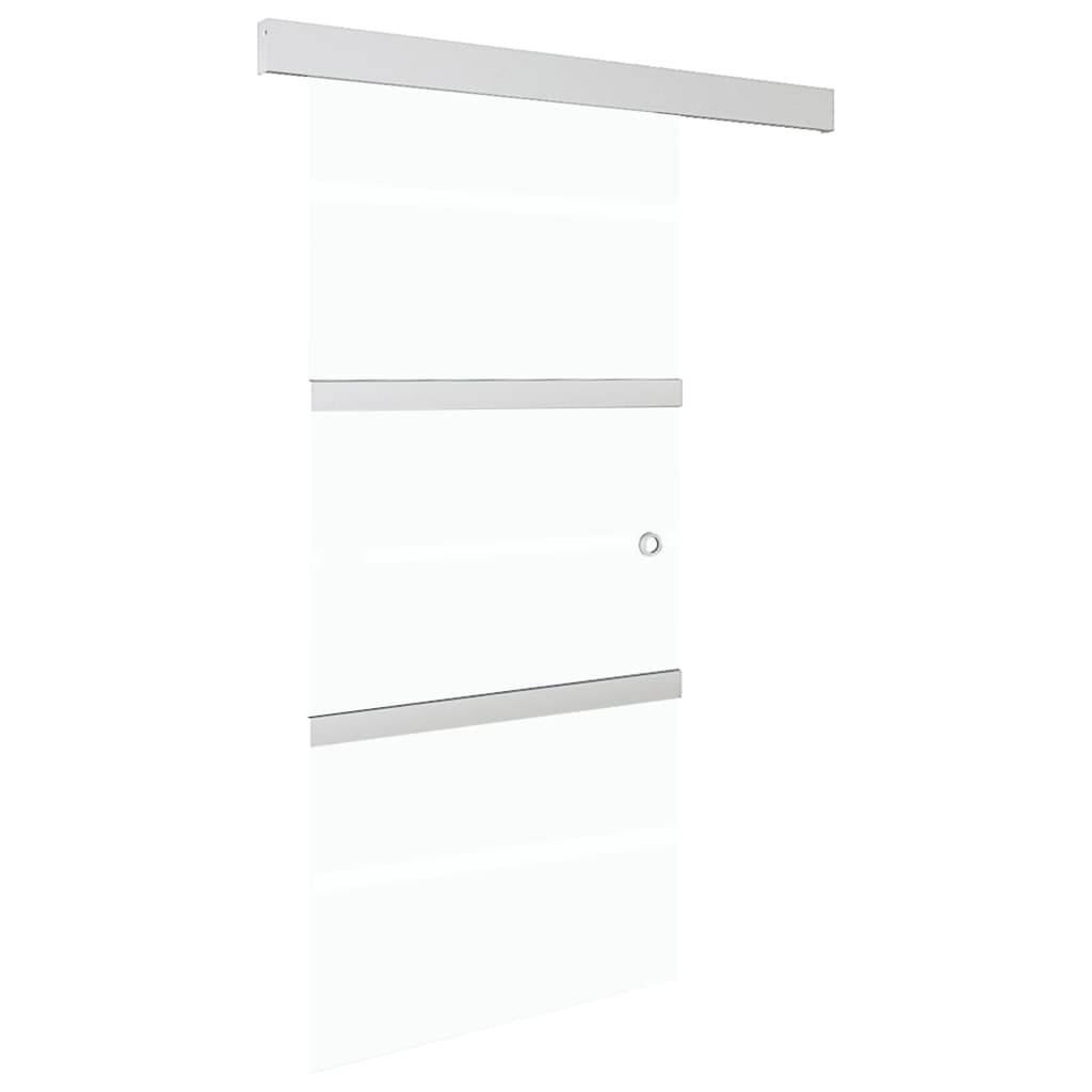 vidaXL Schiebetür mit weichen Stoppern ESG-Glas und Aluminium 90x205cm