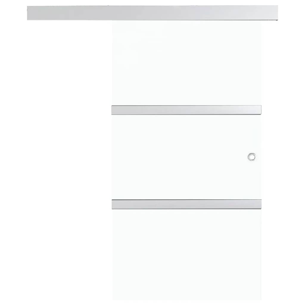 vidaXL Schiebetür mit weichen Stoppern ESG-Glas und Aluminium 90x205cm