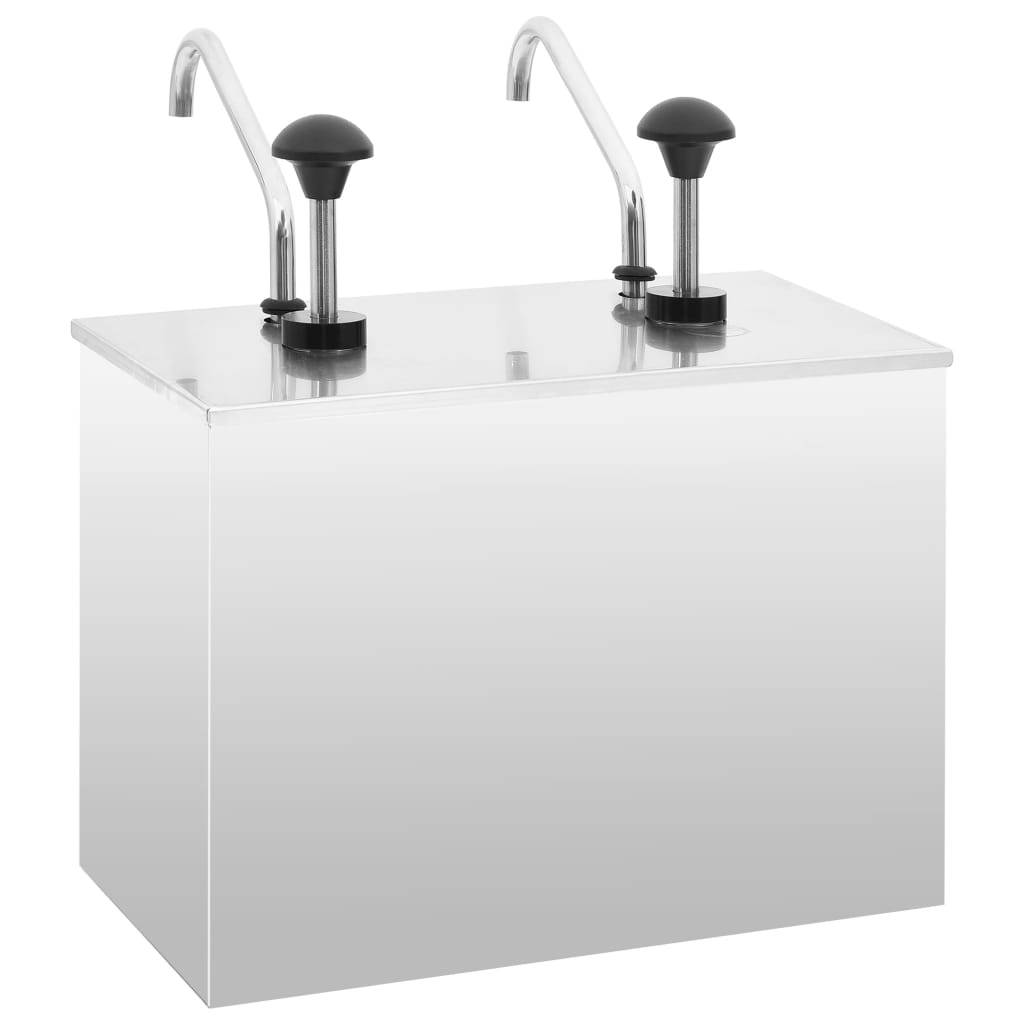 vidaXL Saucen-Spender Edelstahl 2 x 3,5 L