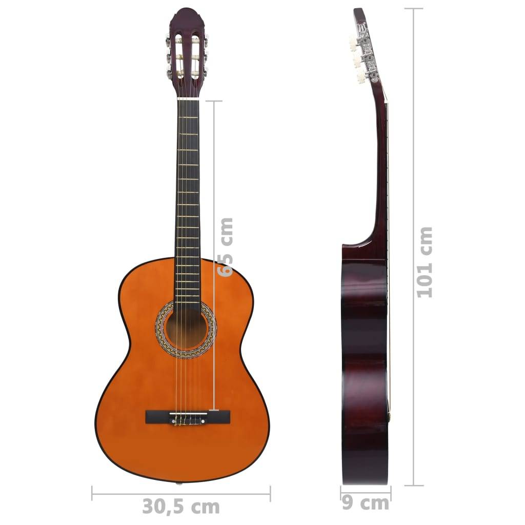 vidaXL Klassikgitarre für Anfänger mit Tasche 4/4 39"