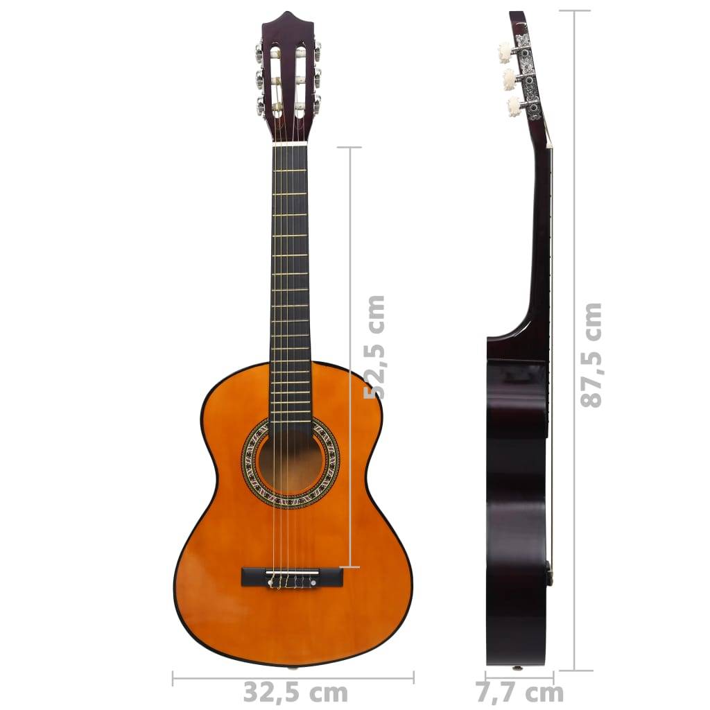 vidaXL Klassikgitarre für Anfänger und Kinder mit Tasche 1/2 34"