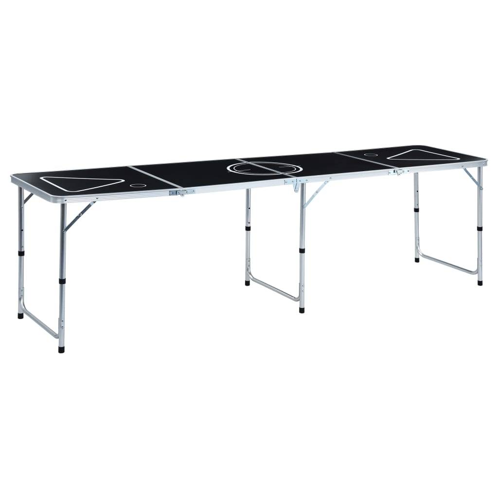 vidaXL Bier-Pong-Tisch mit Tassen und Bällen Klappbar 240 cm