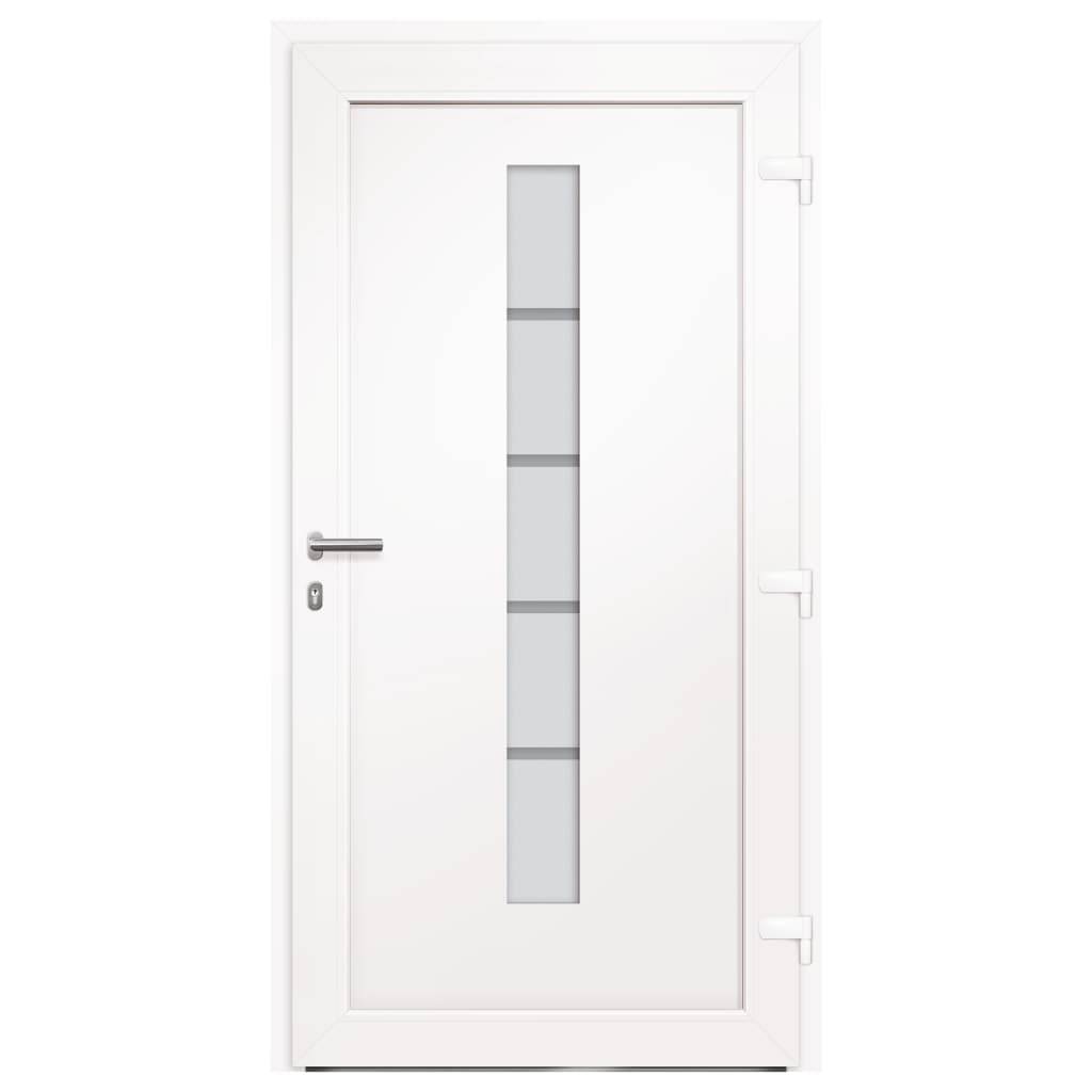 vidaXL Haustür Aluminium und PVC Anthrazit 100x200 cm