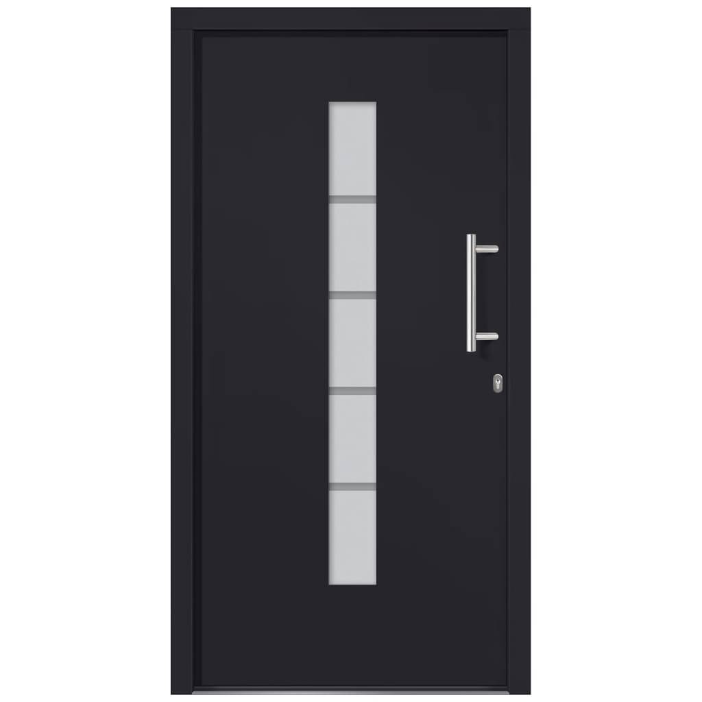 vidaXL Haustür Aluminium und PVC Anthrazit 100x200 cm