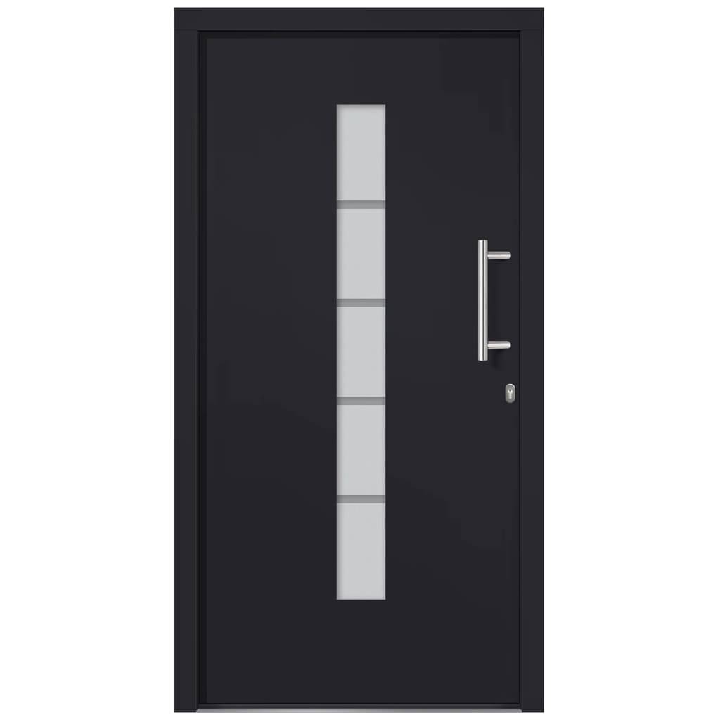 vidaXL Haustür Aluminium und PVC Anthrazit 110x210 cm