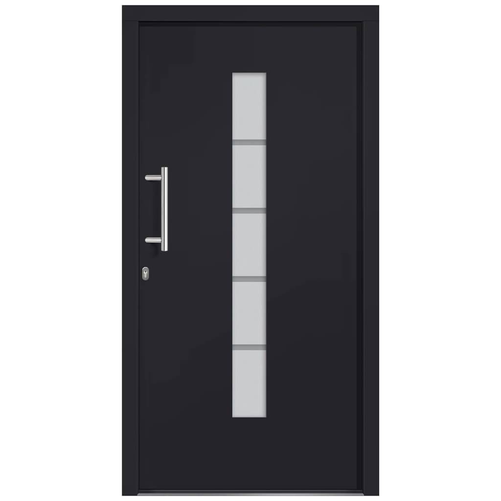 vidaXL Haustür Aluminium und PVC Anthrazit 100x200 cm