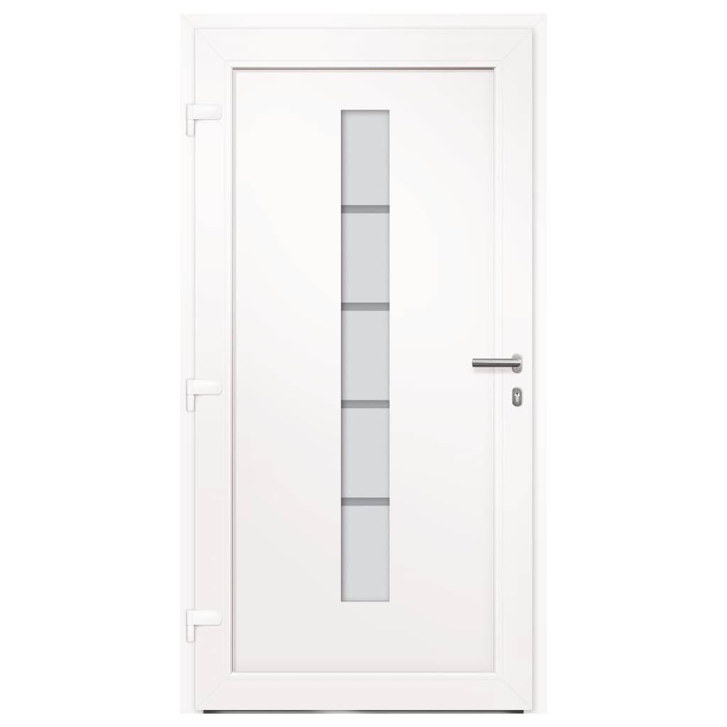 vidaXL Haustür Aluminium und PVC Anthrazit 100x210 cm