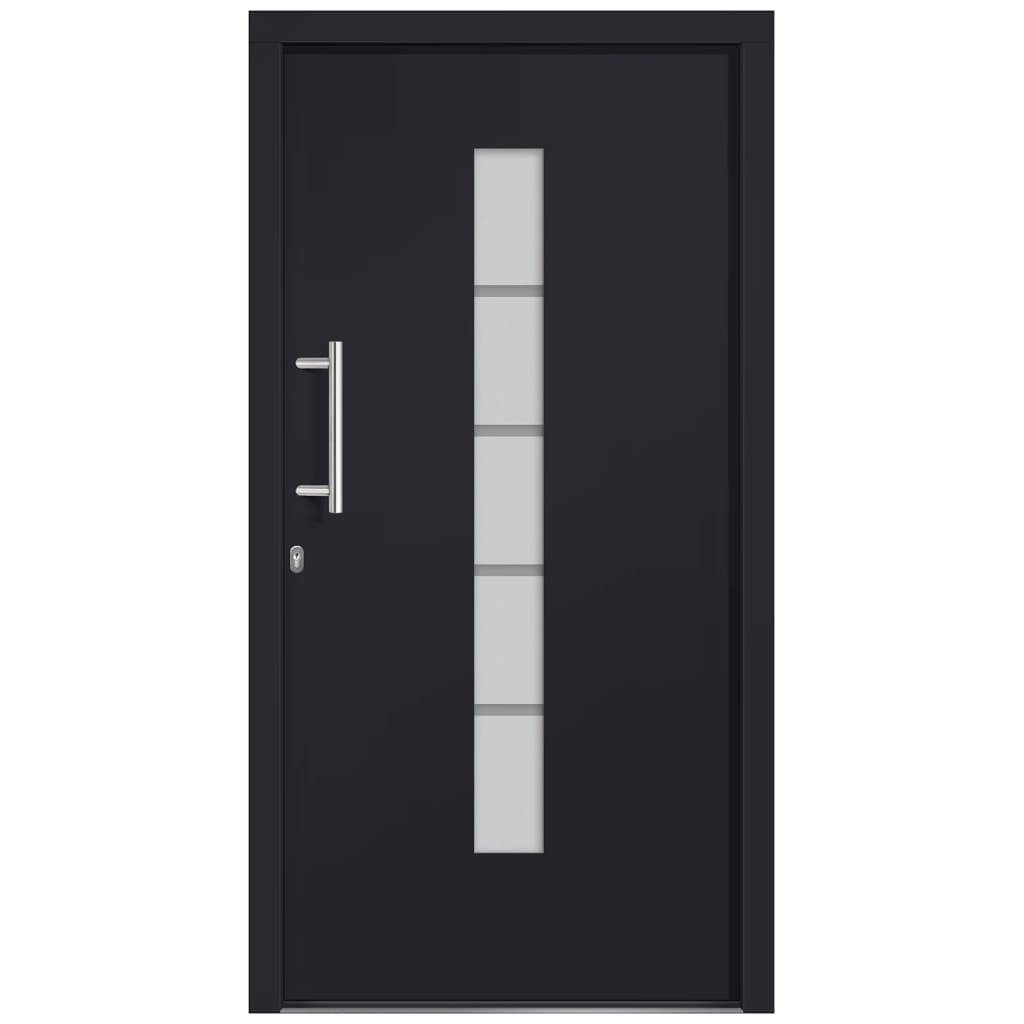 vidaXL Haustür Aluminium und PVC Anthrazit 110x210 cm