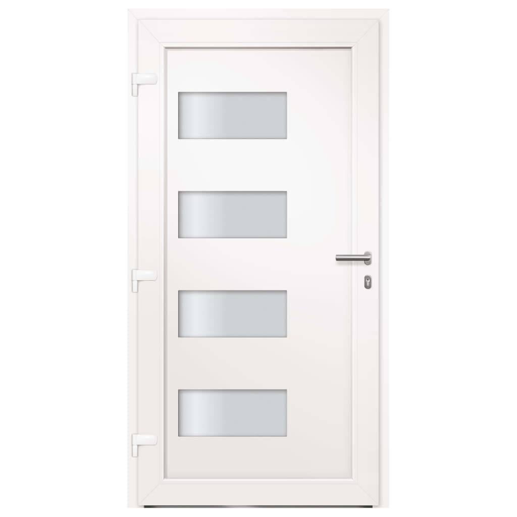 vidaXL Haustür Aluminium und PVC Anthrazit 100x200 cm