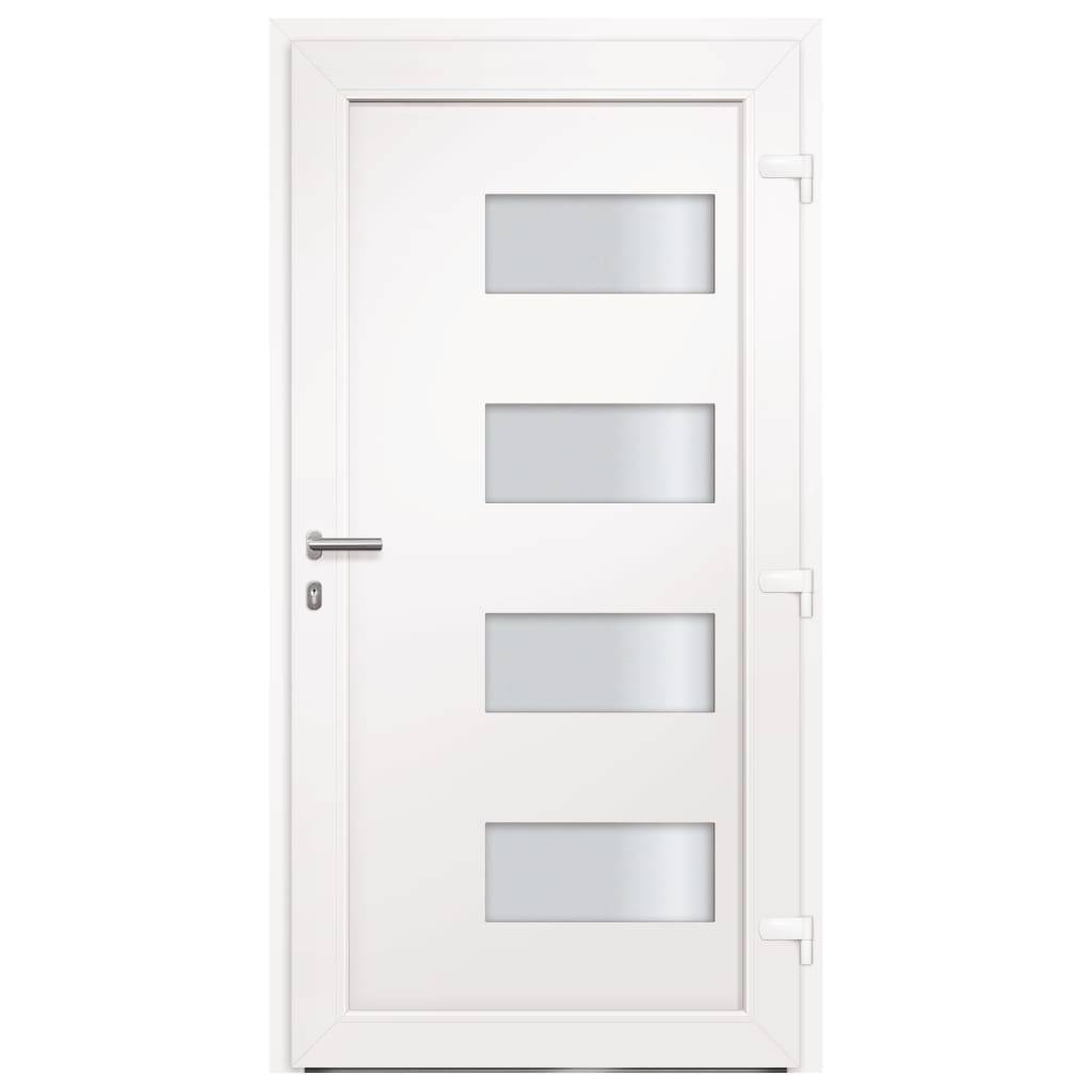 vidaXL Haustür Aluminium und PVC Anthrazit 100x200 cm