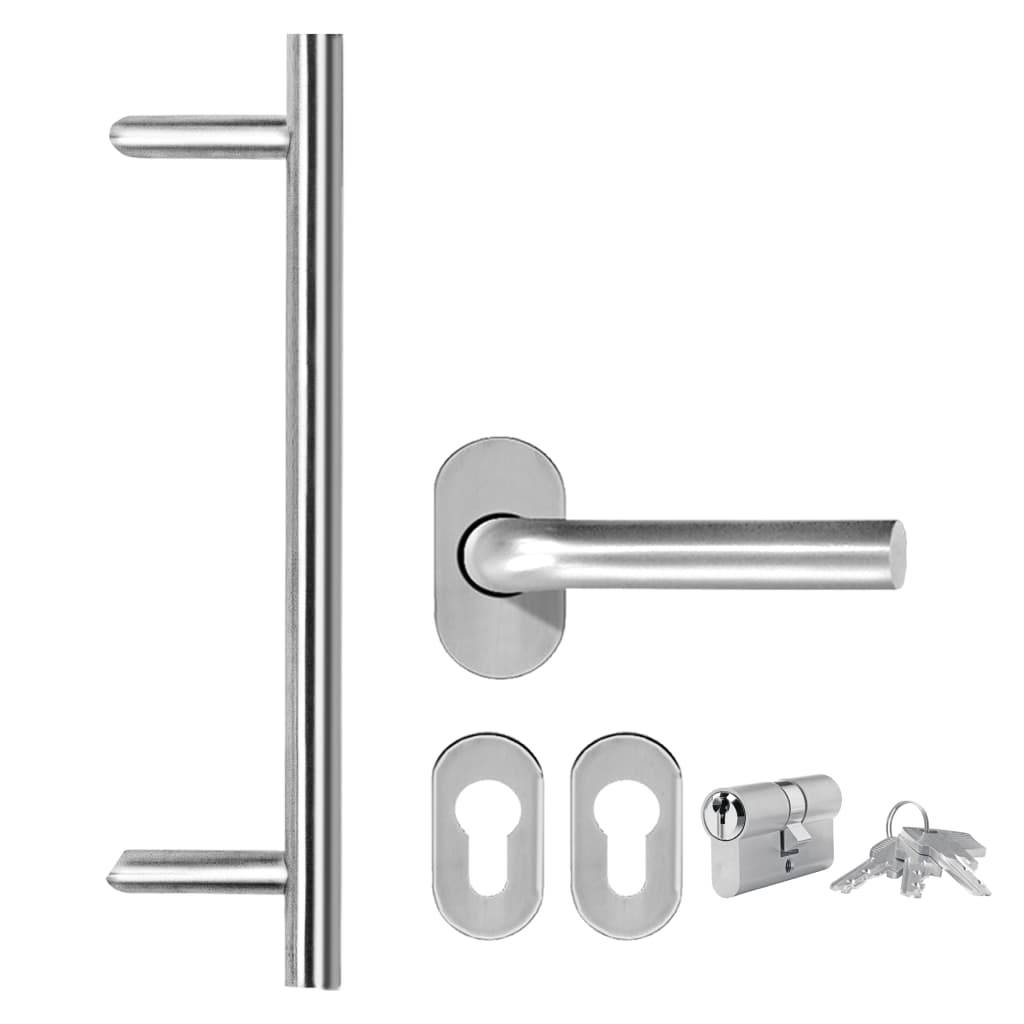 vidaXL Haustür Aluminium und PVC Anthrazit 100x200 cm
