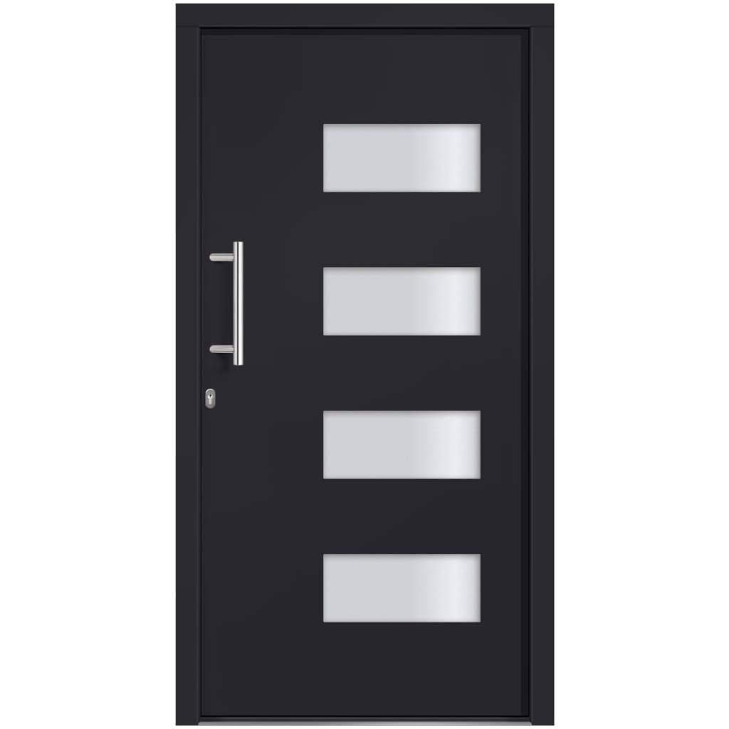 vidaXL Haustür Aluminium und PVC Anthrazit 110x210 cm