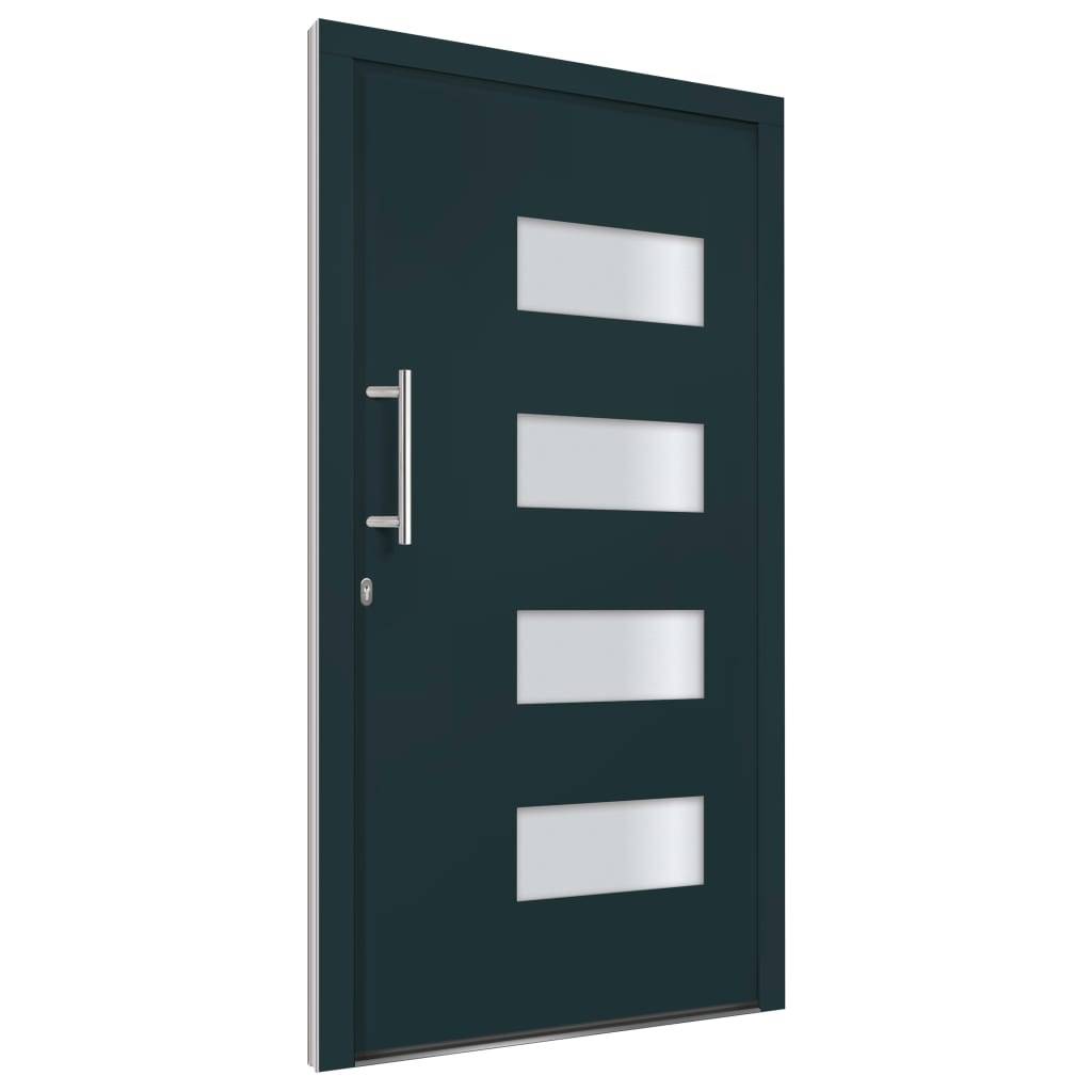 vidaXL Haustür Aluminium und PVC Anthrazit 110x210 cm