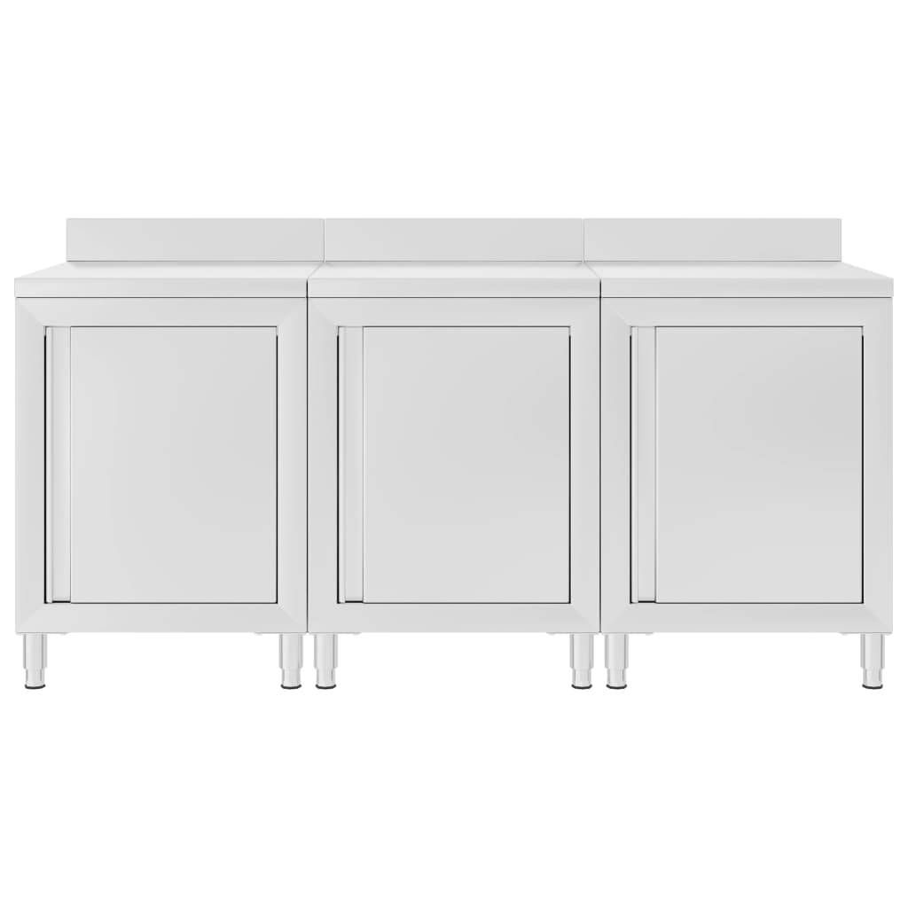 vidaXL Arbeitsschrank 180x60x96 cm Edelstahl