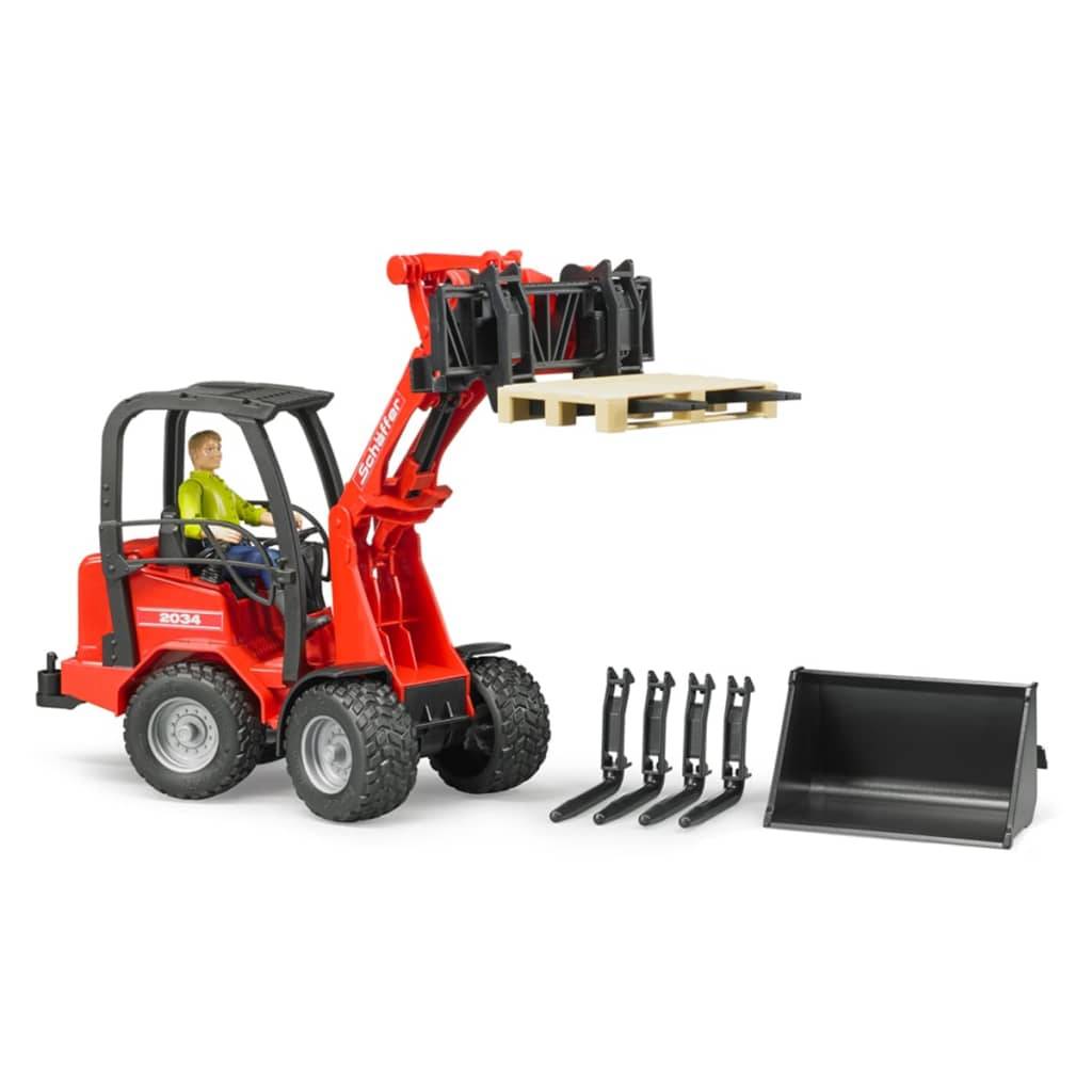 Bruder Hoflader Schäffer 2034 mit Figur und Zubehör 1:16 02191