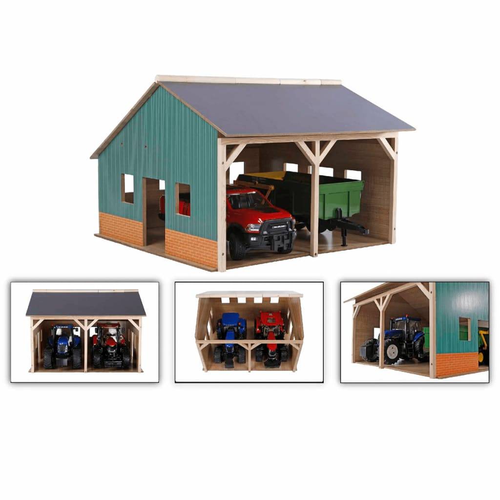 Kids Globe Scheune für Traktoren 1:16 Holz 610338