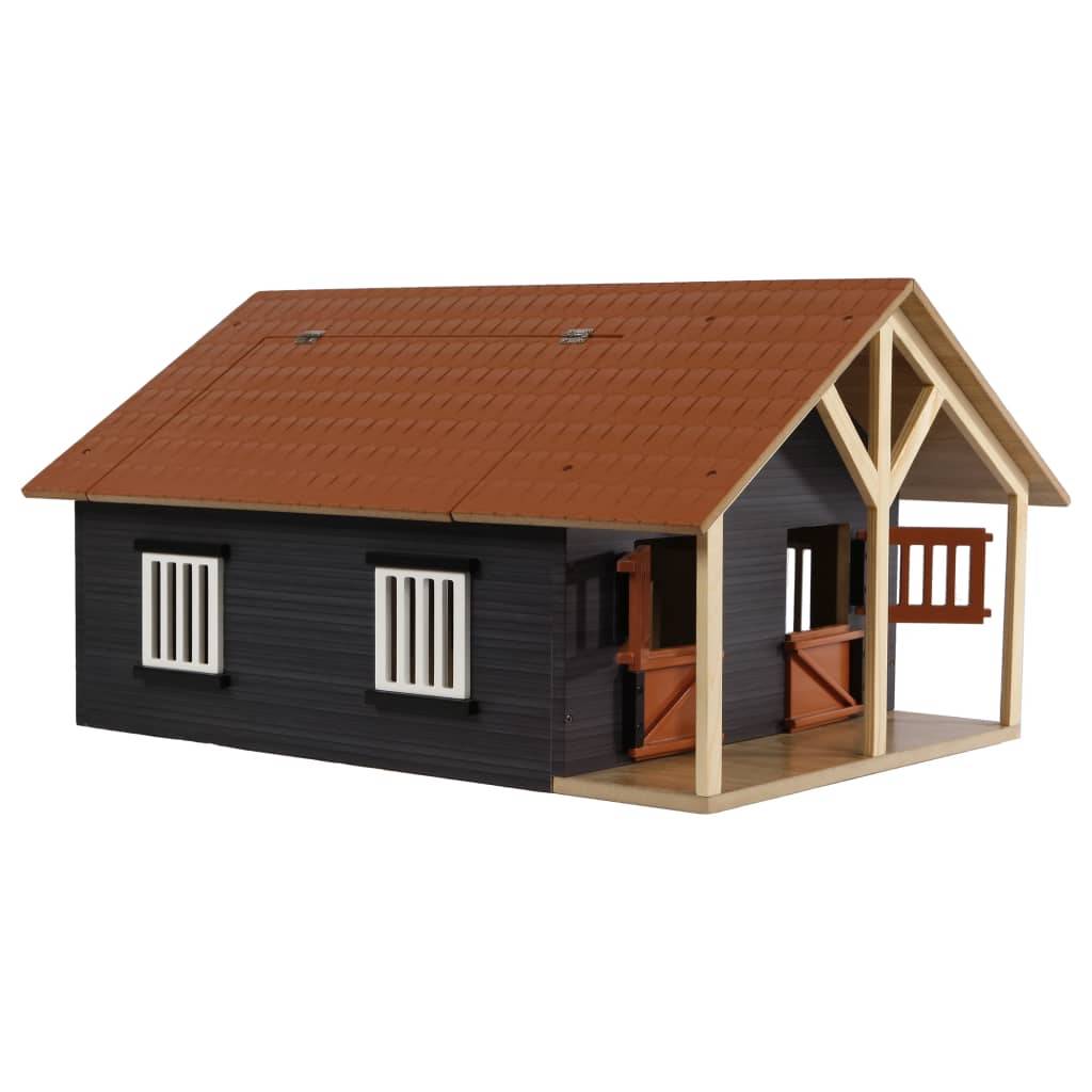 Kids Globe Bauernhof Pferdestall mit 2 Boxen und 1 Werkstatt 1:24 610167