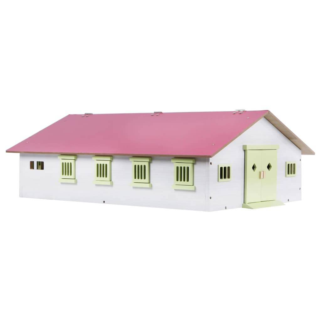 Kids Globe Spielzeug-Pferdestall mit 9 Boxen 1:32 Rosa 610188