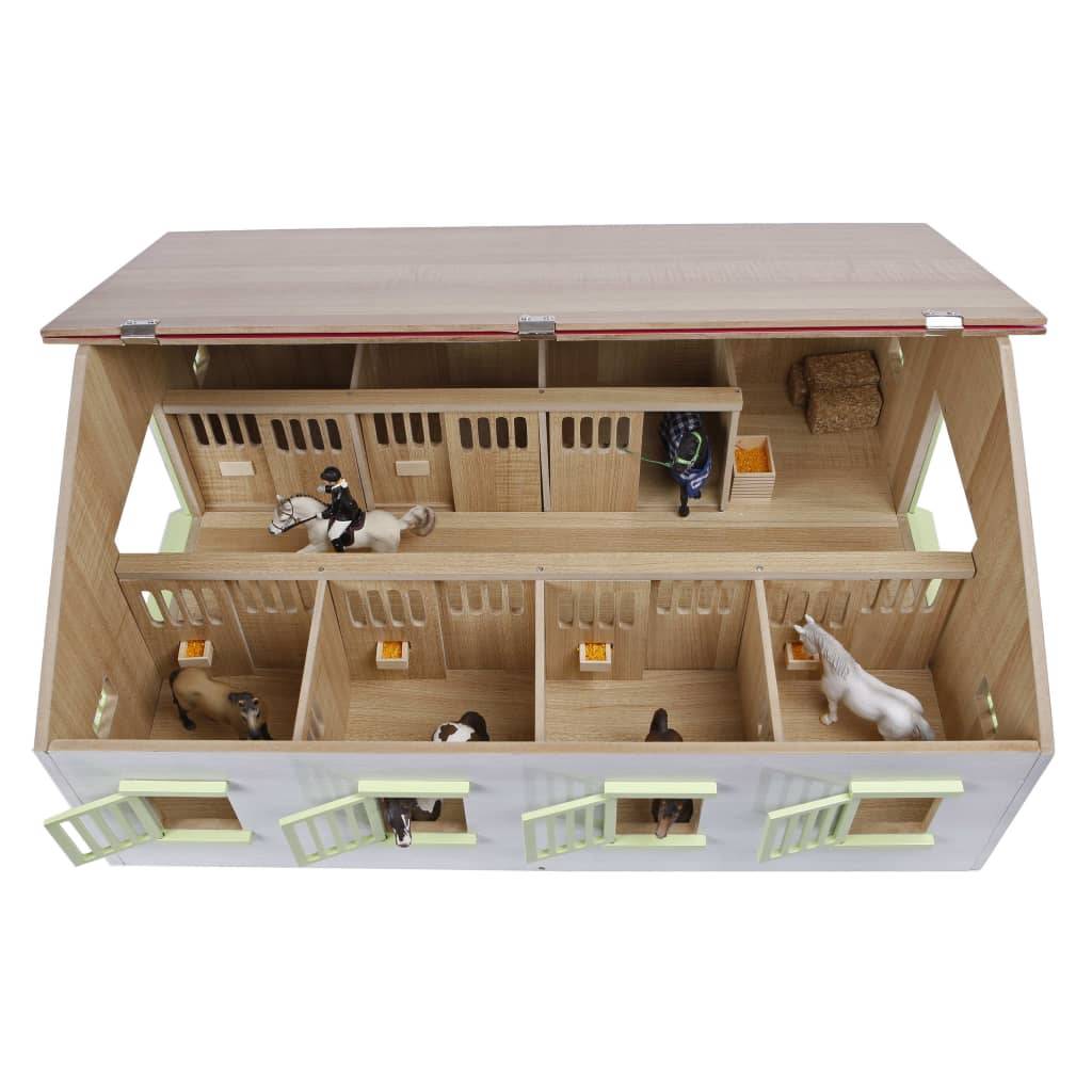 Kids Globe Spielzeug-Pferdestall mit 7 Boxen 1:24 Rosa 610189