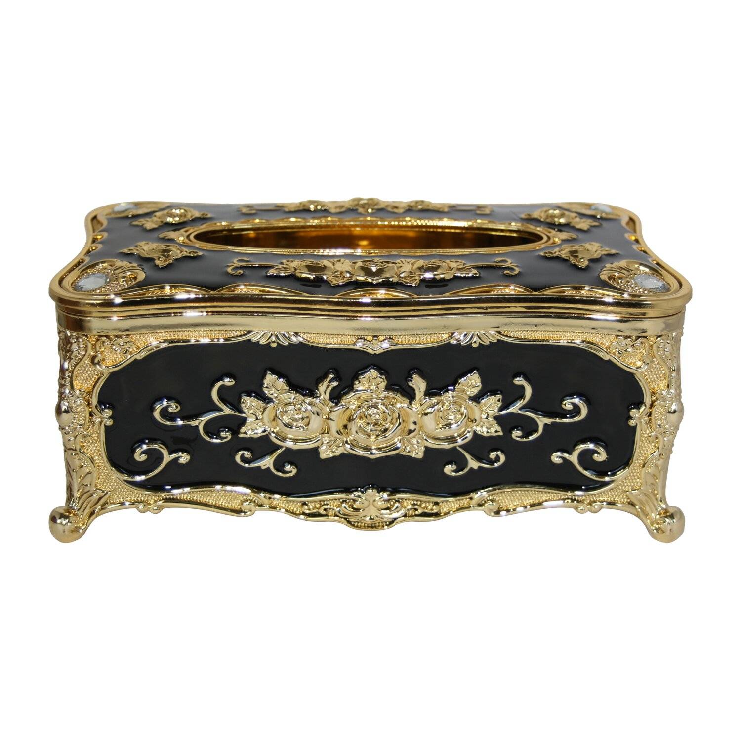 Zellerfeld Trendmax Serviettenständer Halter Serviettenspender Dekorativ Servietten Tücher Box Schwarz