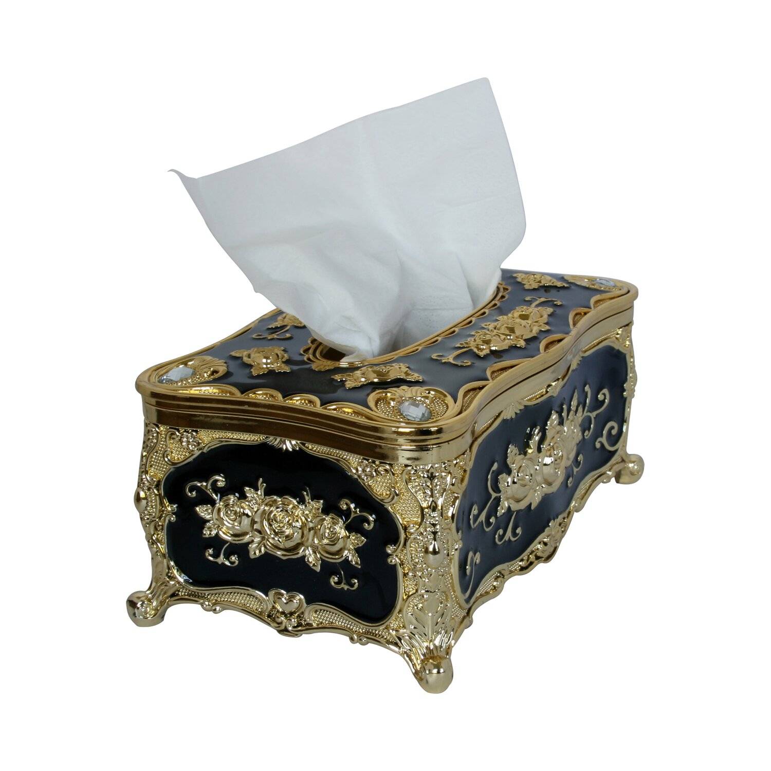 Zellerfeld Trendmax Serviettenständer Halter Serviettenspender Dekorativ Servietten Tücher Box Schwarz