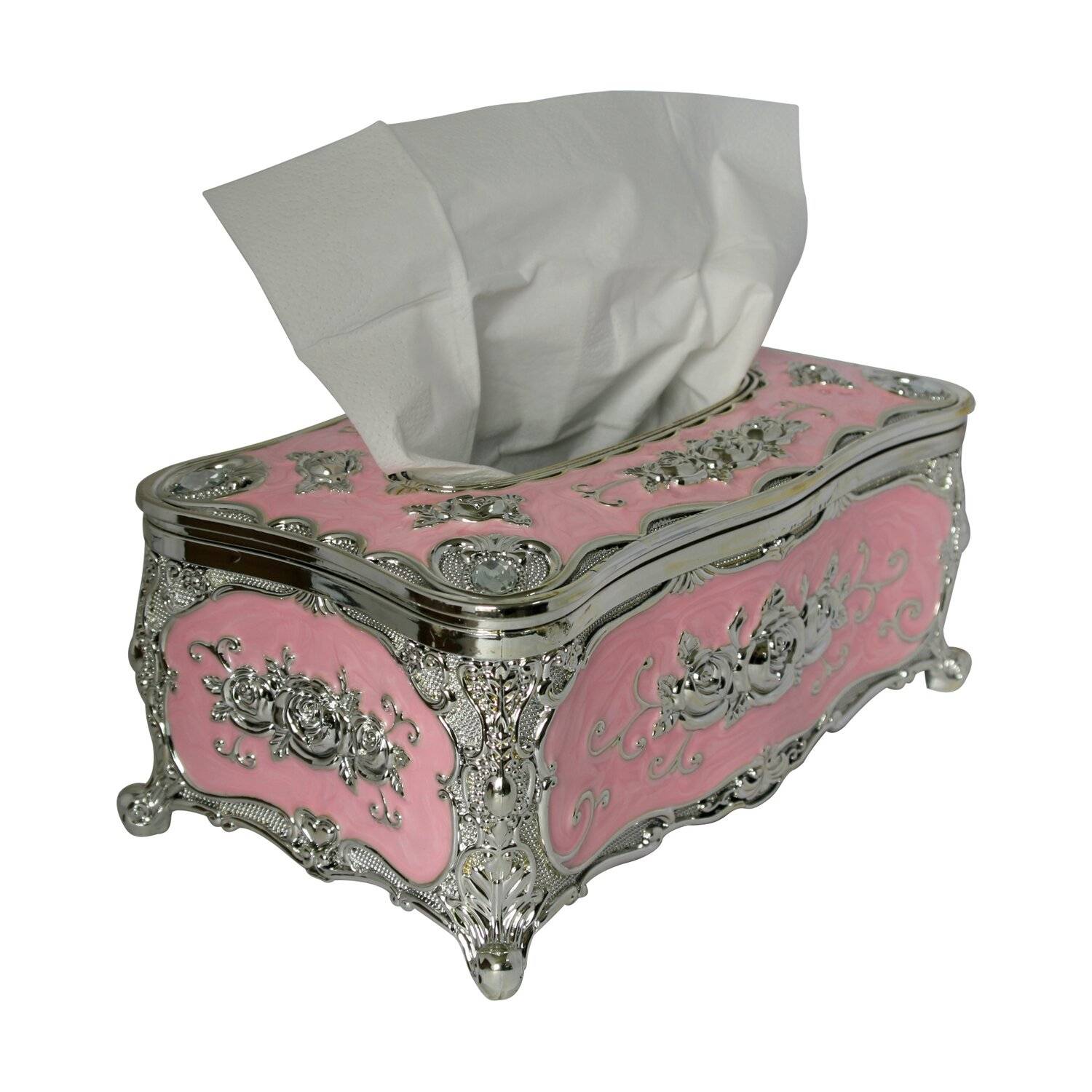 Zellerfeld Trendmax Serviettenständer Halter Serviettenspender Dekorativ Servietten Tücher Box Rosa