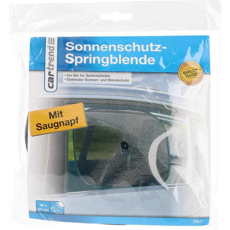 cartrend KFZ-Sonnenschutz Springblende, für zwei Seiten