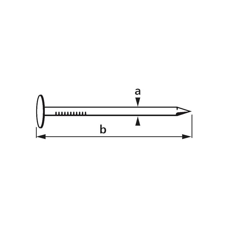 suki. Dachpappstift 2,5 x 25 mm, 400 g, verzinkt