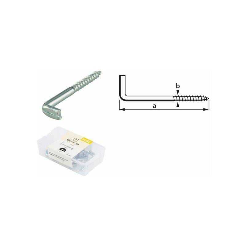 suki. Schlitzhaken, 50 x 5,2 x 26 mm, Holzgewinde
