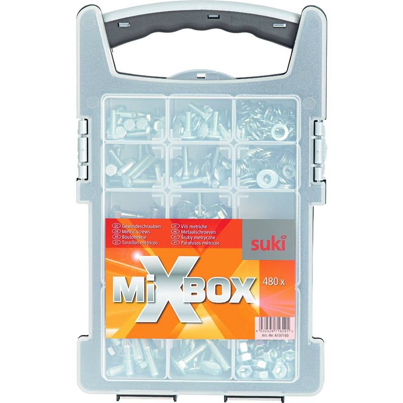 suki. Mixbox "metrische Schrauben", 480 teilig