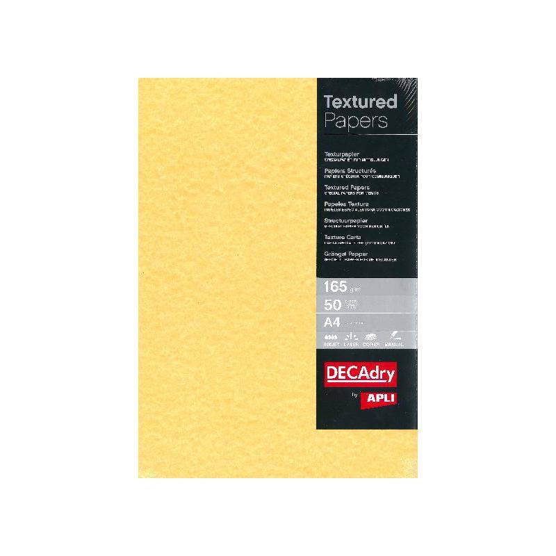 agipa Struktur-Papier, A4, 165 g/qm, Pergament gold