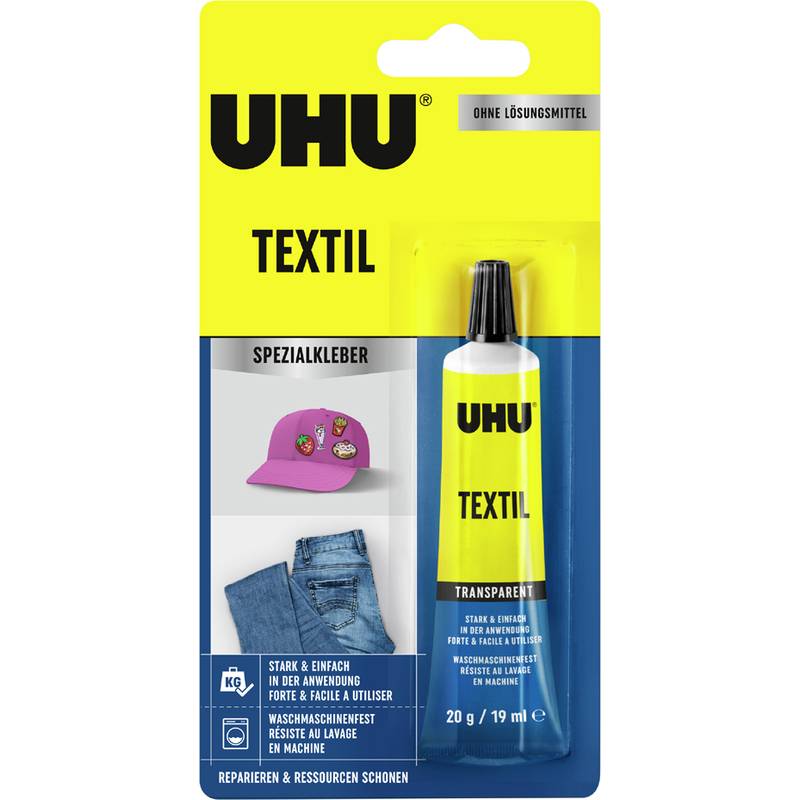 UHU Spezialkleber TEXTIL, lösemittelfrei, 20 g Tube